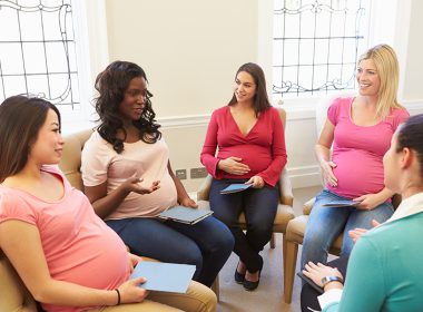 Pregnant Women Engaging in Meeting